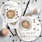 Coffee Baby Shower Decorations Tableware, Coffee Bean Theme A Baby Is Brewing Party Supplies for Birthday, Paper Plates, Cups, Napkins, Disposable Cutlery